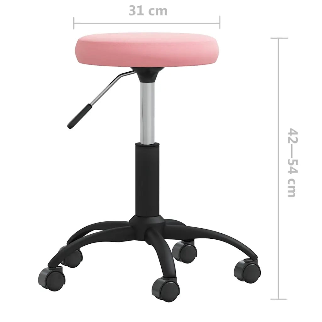 Sedia Girevole da Ufficio Rosa in Velluto 333179