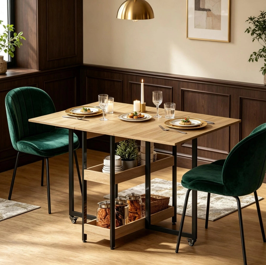 TAVOLO DA PRANZO Pieghevole Estensibile 133,4x80 cm Rovere