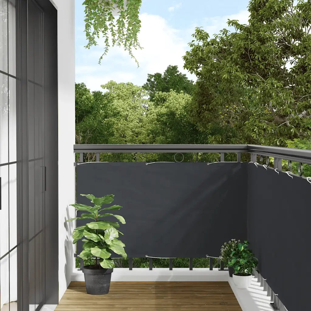 Schermo da balcone | Paravento da Balcone Antracite 400x120 cm in PVC