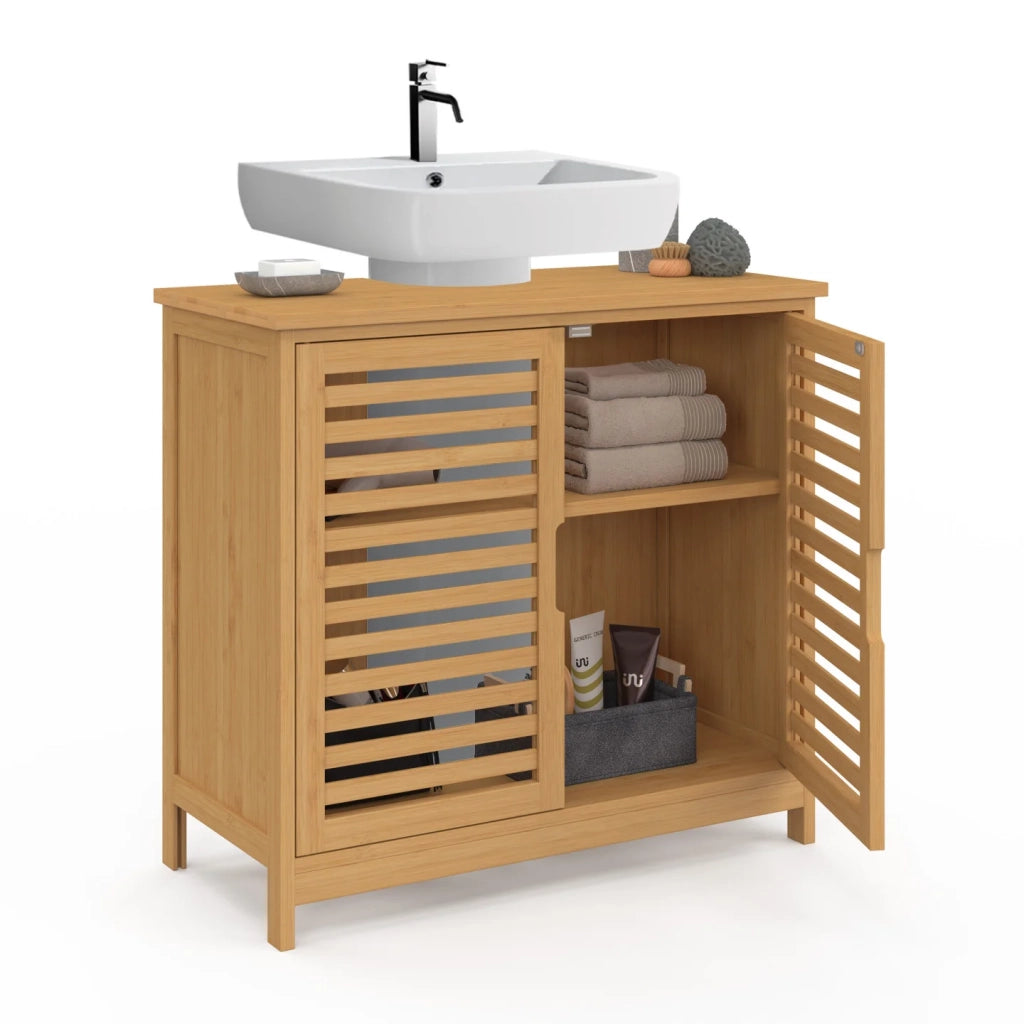 IDMarket - Mobiletto da bagno in bambù BEA