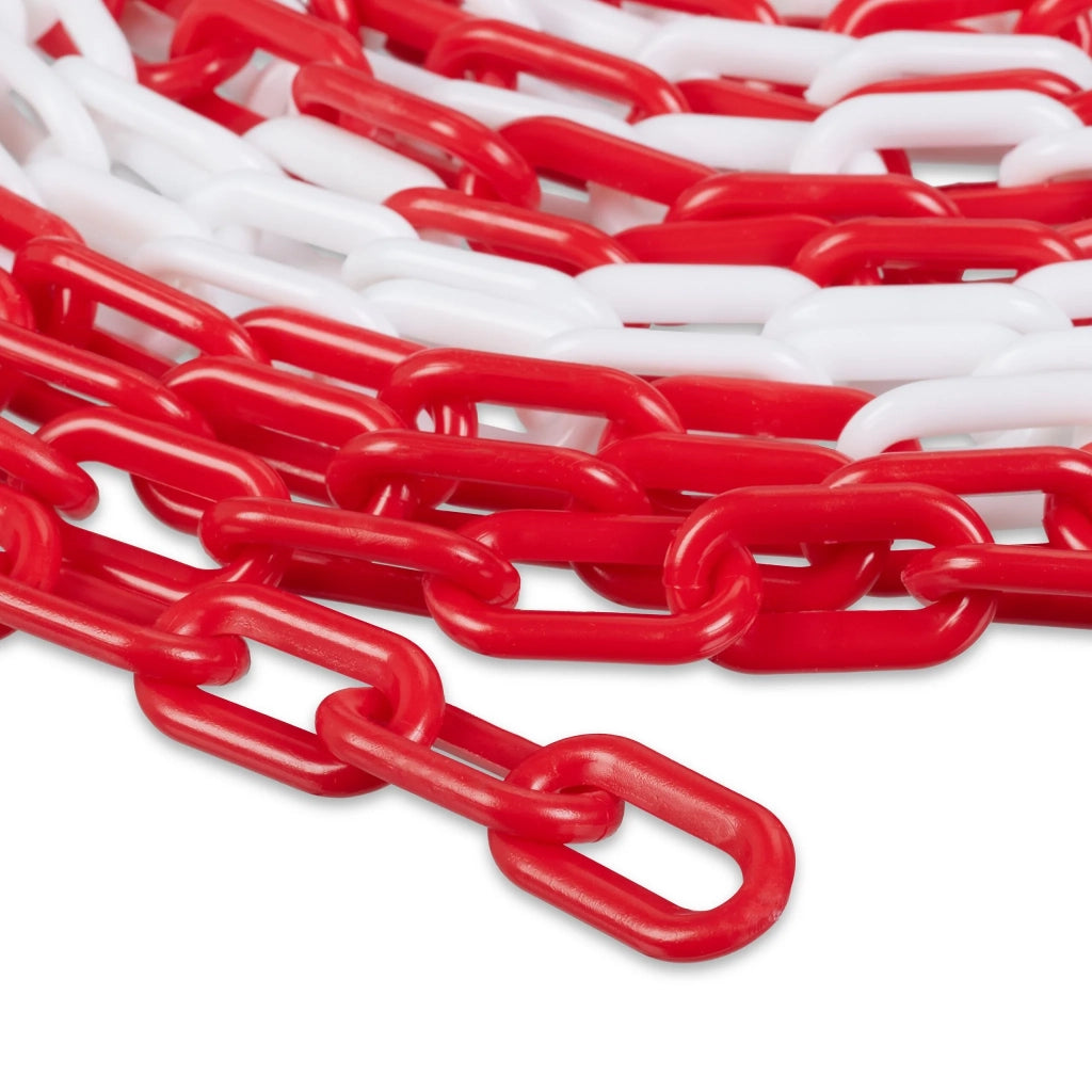 Catena di segnalazione delimitazione 10 m facile da usare visibilità ottimale in plastica rossa 13_0015496