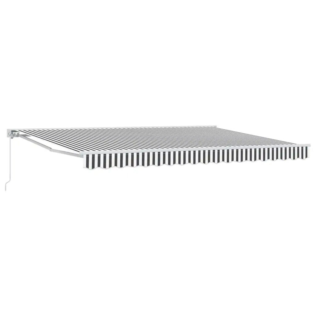 Tenda retrattile manuale Antracite e Bianco 4,5 × 3 m 3420294