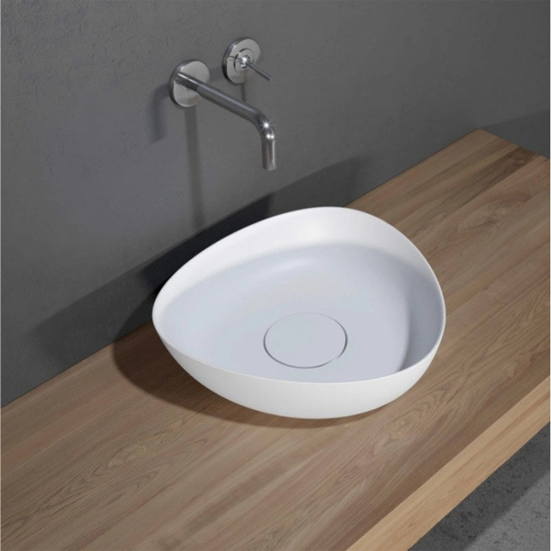 Lavabo da appoggio bianco opaco OVIEDO RIHO 41x41 cm solid surface