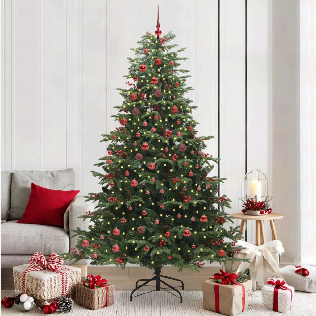 Albero di Natale artificiale con 300 LED Verde 210 cm 3395559