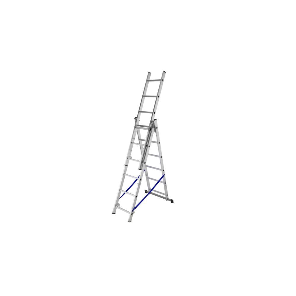 Scala Trasformabile Tripla in Alluminio Estesa Doppia Sbalzo Gierre Formato: 3x12