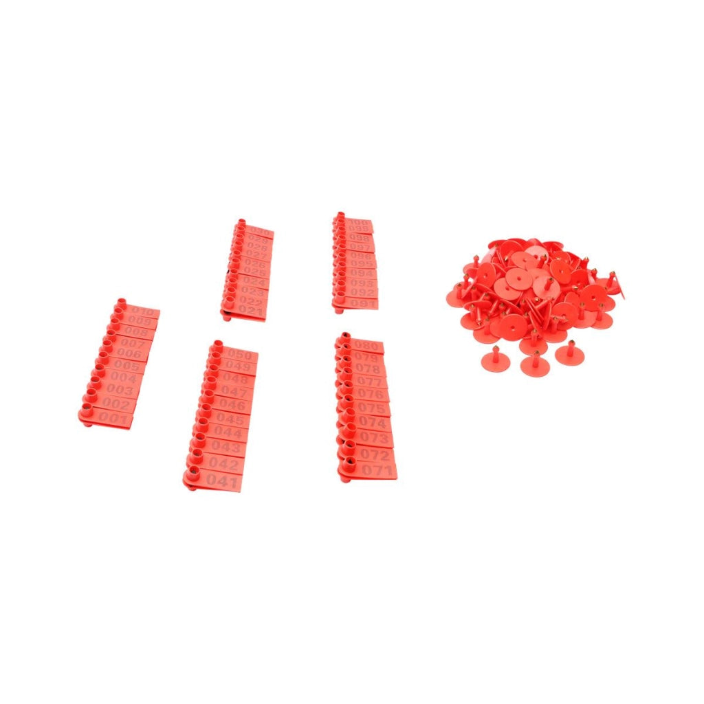 100 Marchi Auricolari Per Bestiame Set Marchi Auricolari In Plastica Per Bestiame per ovini Numerate 001-100