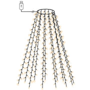 Catena luminosa per albero di Natale 210 cm 210 LED ad alta potenza illuminazione d'atmosfera in PVC bianco caldo 02_0045974