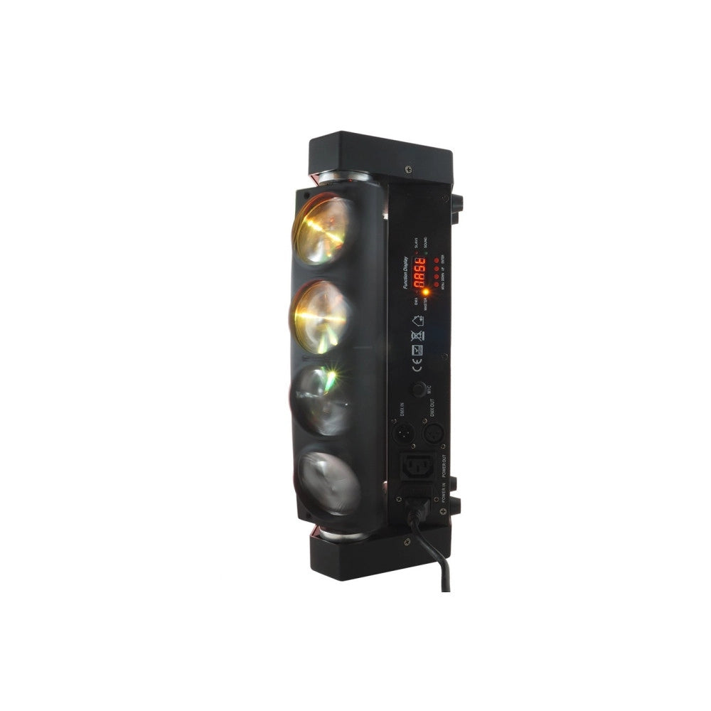 Trade Shop - Faro Led Strobo Rgbw Doppia Colonna Rotante Cree Beam Light Discoteca Dmx512 -