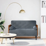 Divano Divanetto con Cuscini Bolster Grigio Scuro 110 cm 4100602