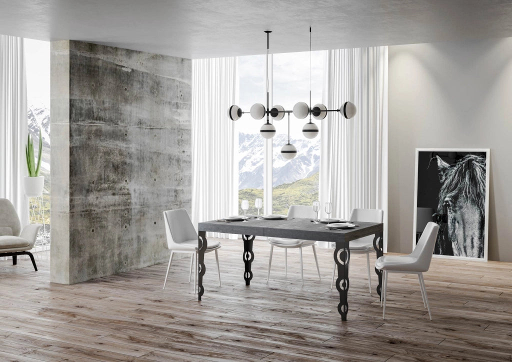 Tavolo Allungabile 160-420x90x77 cm Karamay Cemento