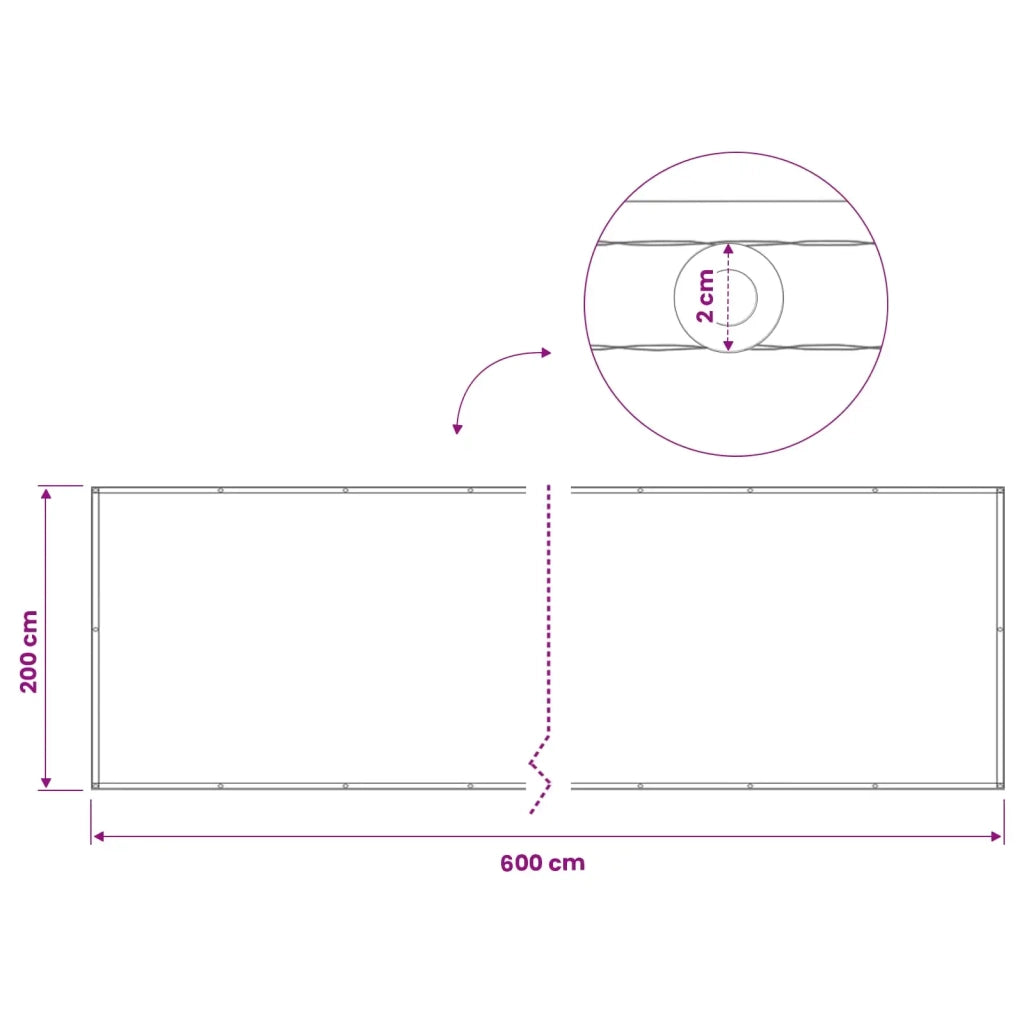 Schermo di Privacy per Balcone 200 x 600 cm 42036634