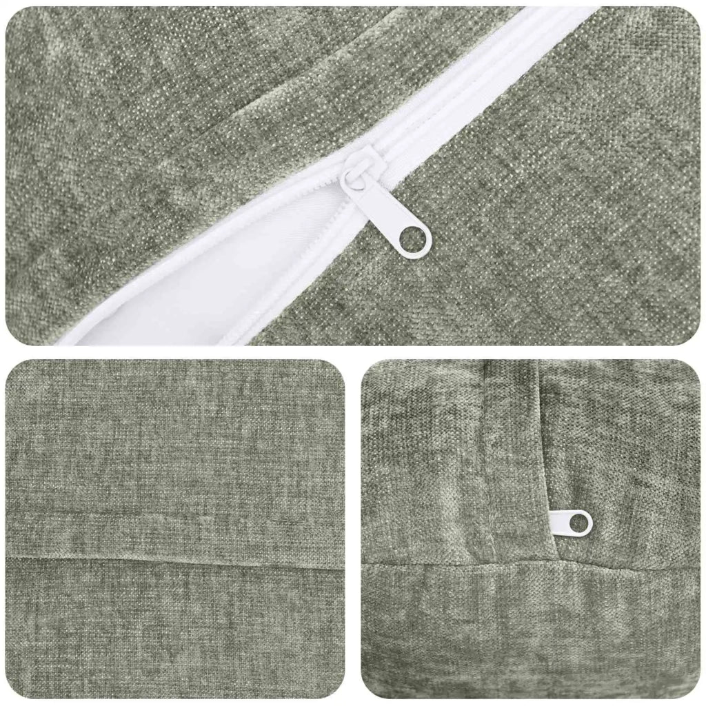 Federa 2 pz HEERLEN Verde Ø 40 cm Tessuto Chenille 922315