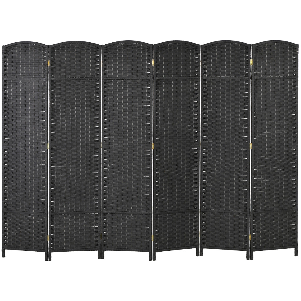 Paravento Pieghevole 6 Ante ¨C Zephmum ¨C Nero 240x170 cm