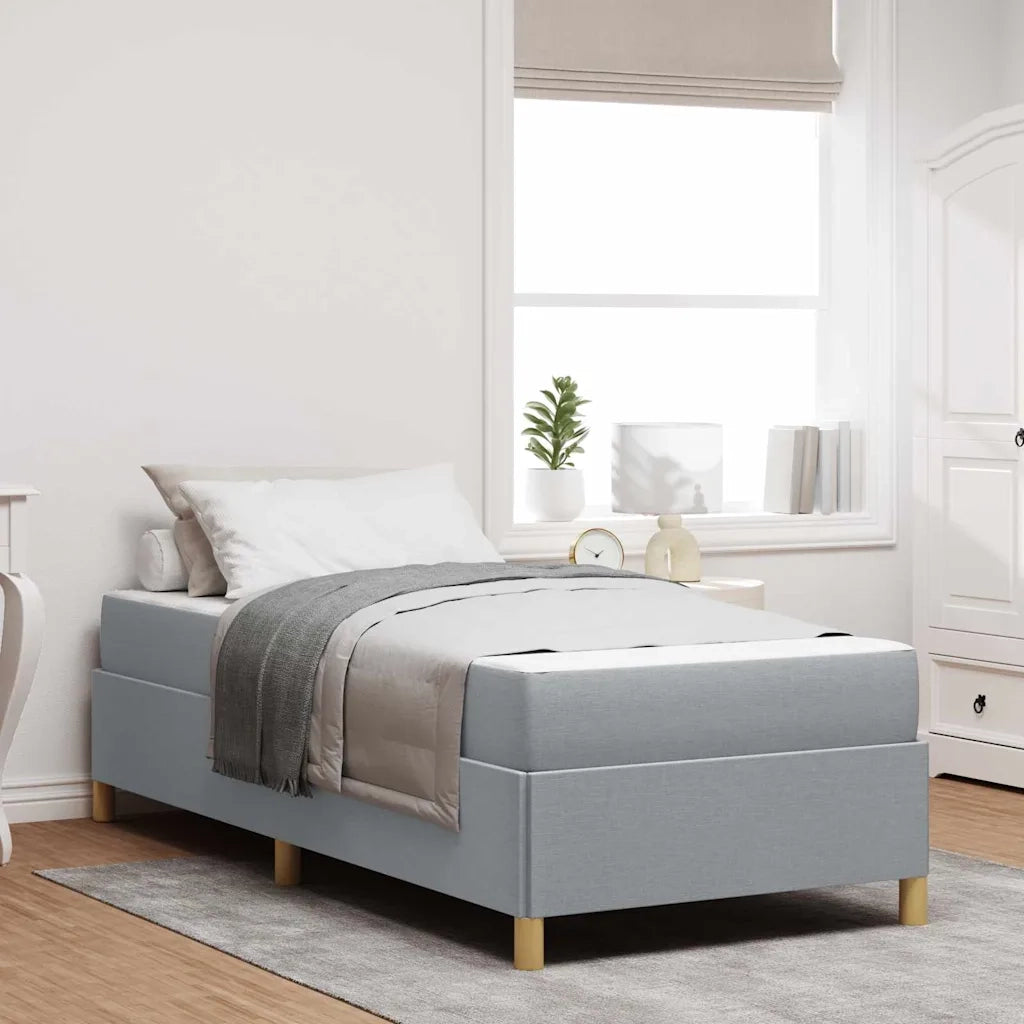 Struttura del letto Grigio chiaro 100 x 200 cm Tessuto