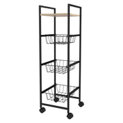 Carrello Cucina 3 Cesti 29x30x95cm