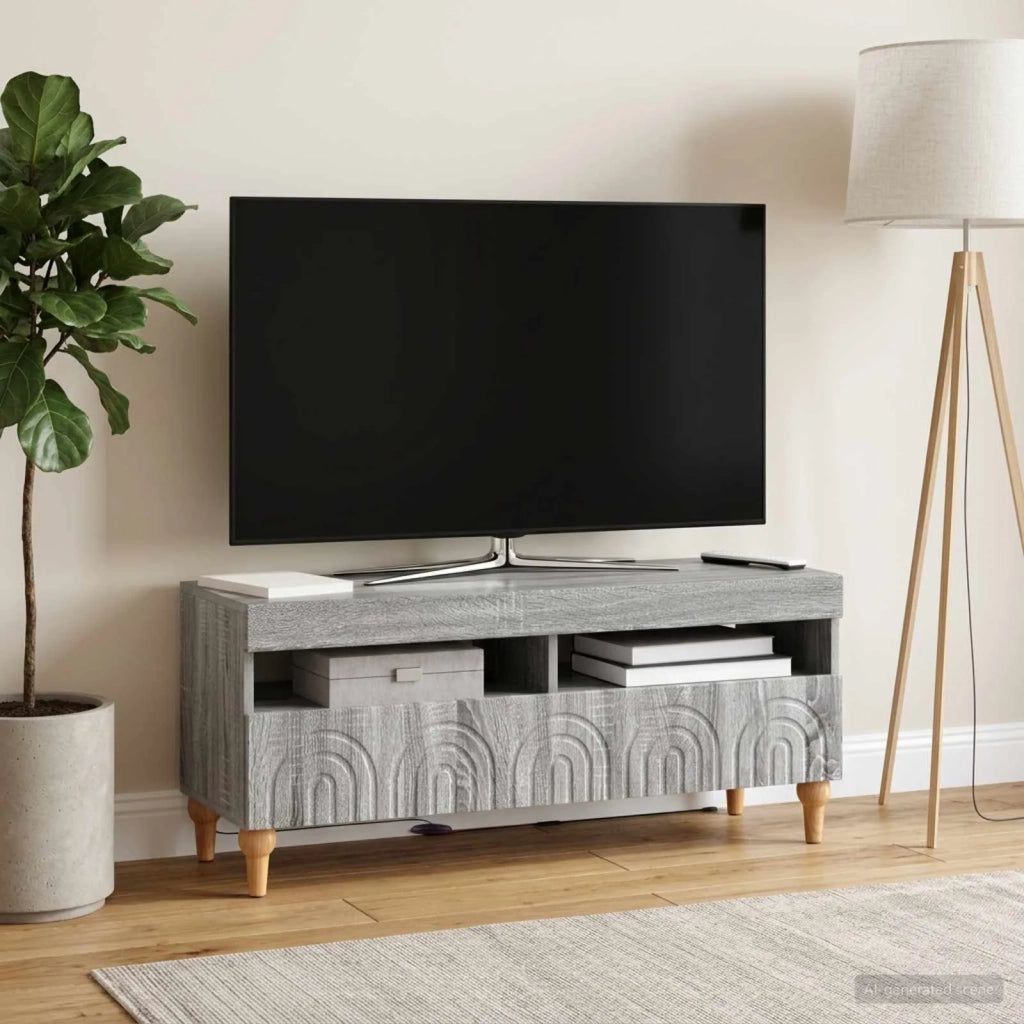 Mobile TV LED ALKMAAR 100 x 35 x 43 cm Sonoma grigio 896331