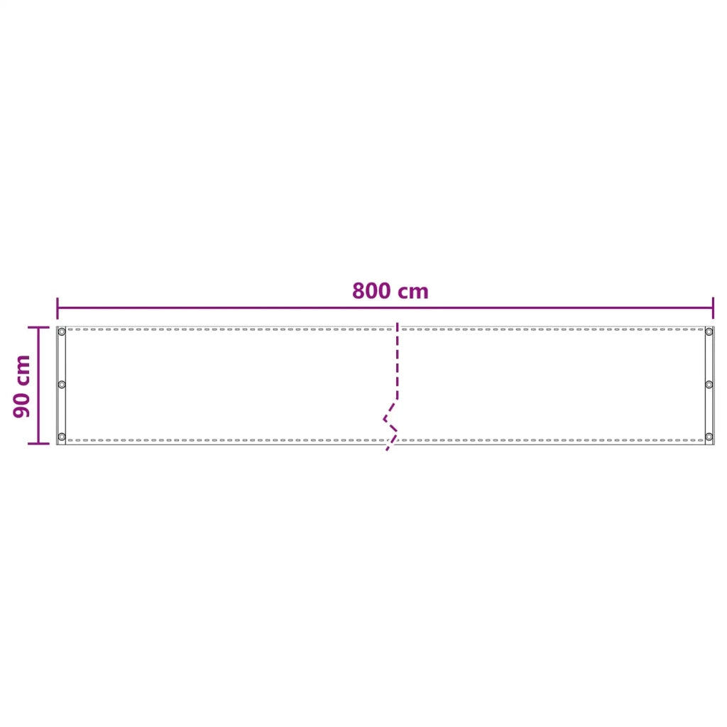 Schermo da balcone Sabbia 90 x 800 cm HDPE e alluminio 4003280
