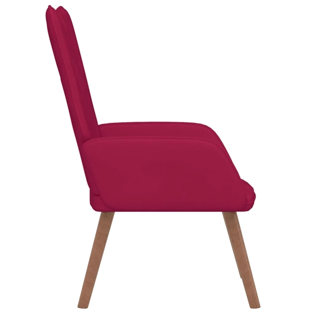 Poltrona Relax Rosso Vino in Velluto 327660