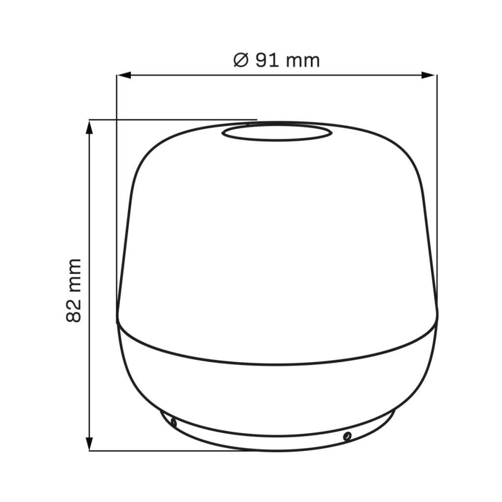 Lampada tavolo esterna nera tonda LED USB-C IP44 Polux