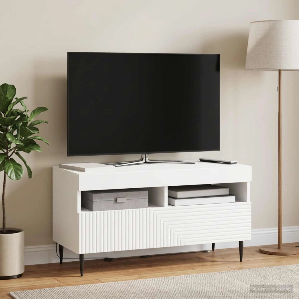 Mobile TV LED HAARLEM 81 x 35 x 43 cm Bianco 896995