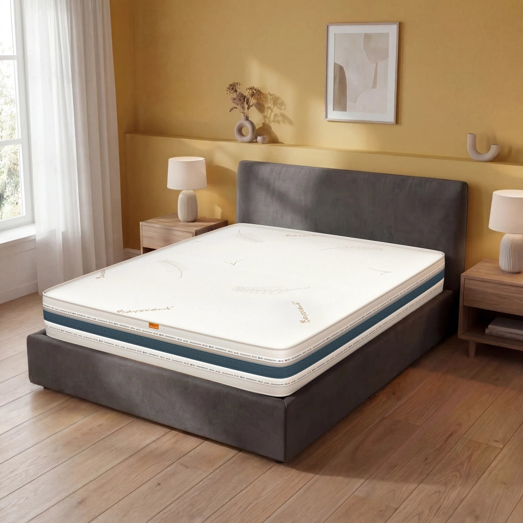 Materasso 140x200, Alto 30 cm - alla Francese, Memory, Sfoderabile, in Bayscent | Cabrio
