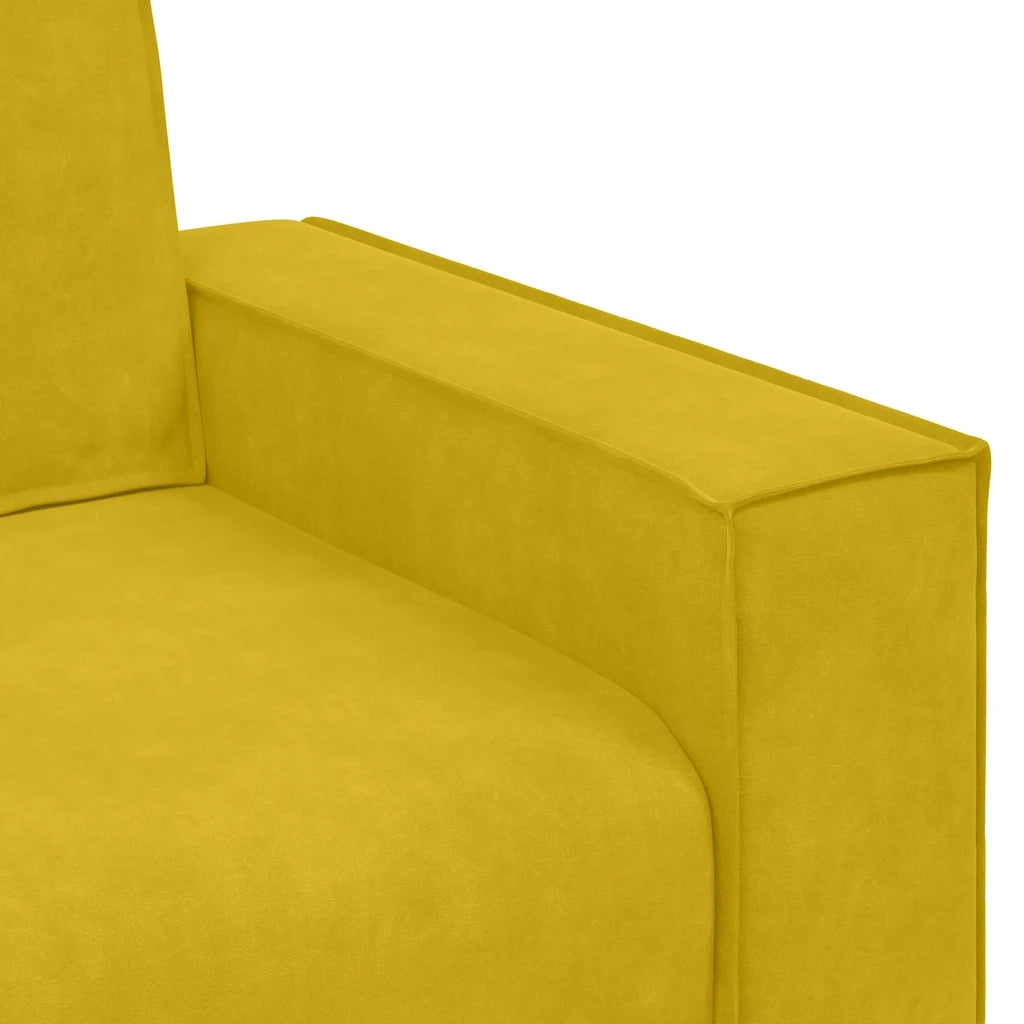 Set di Divani 3 pz con Cuscini giallo in Velluto 3324624
