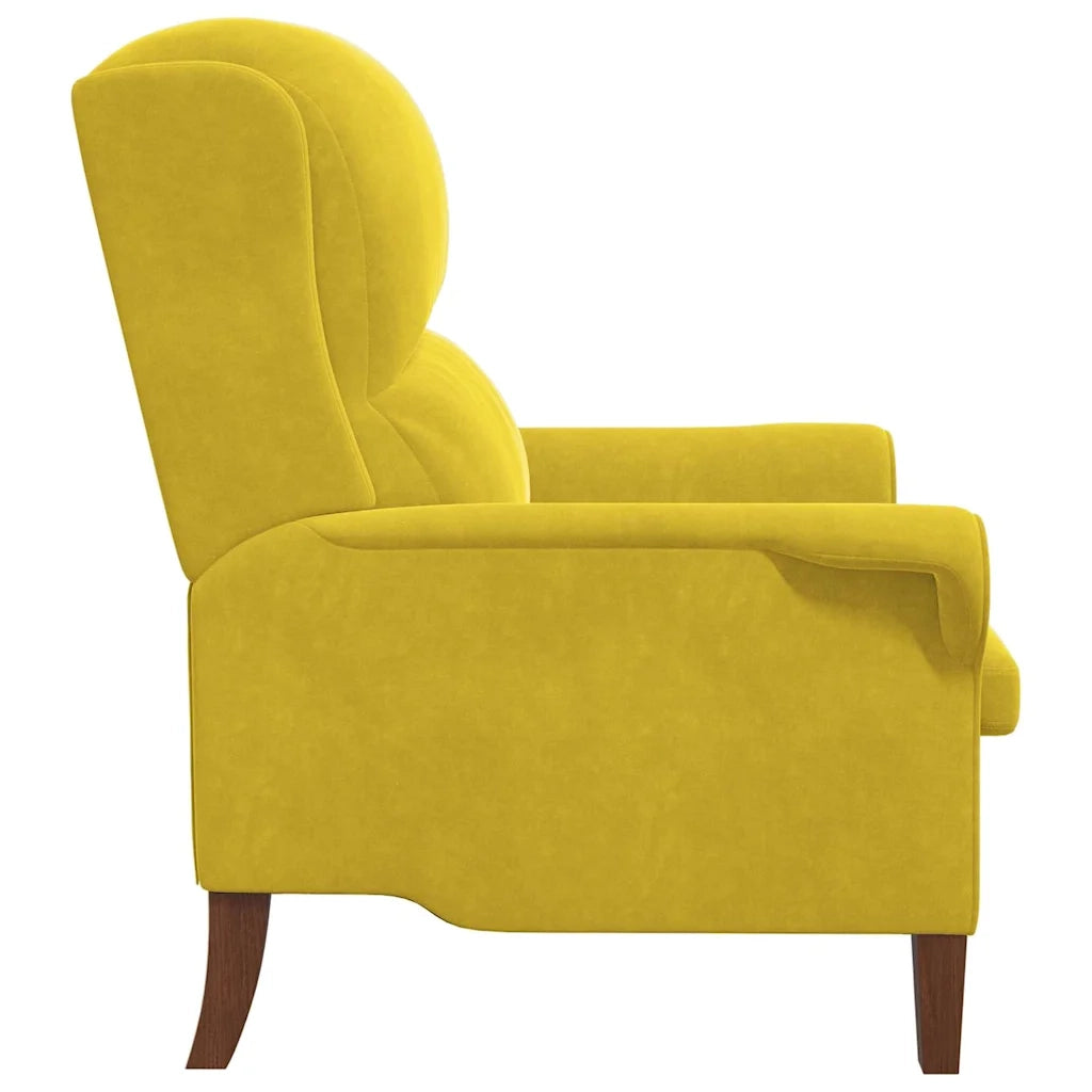poltrona Giallo 76 x 94 x 102 cm Velluto