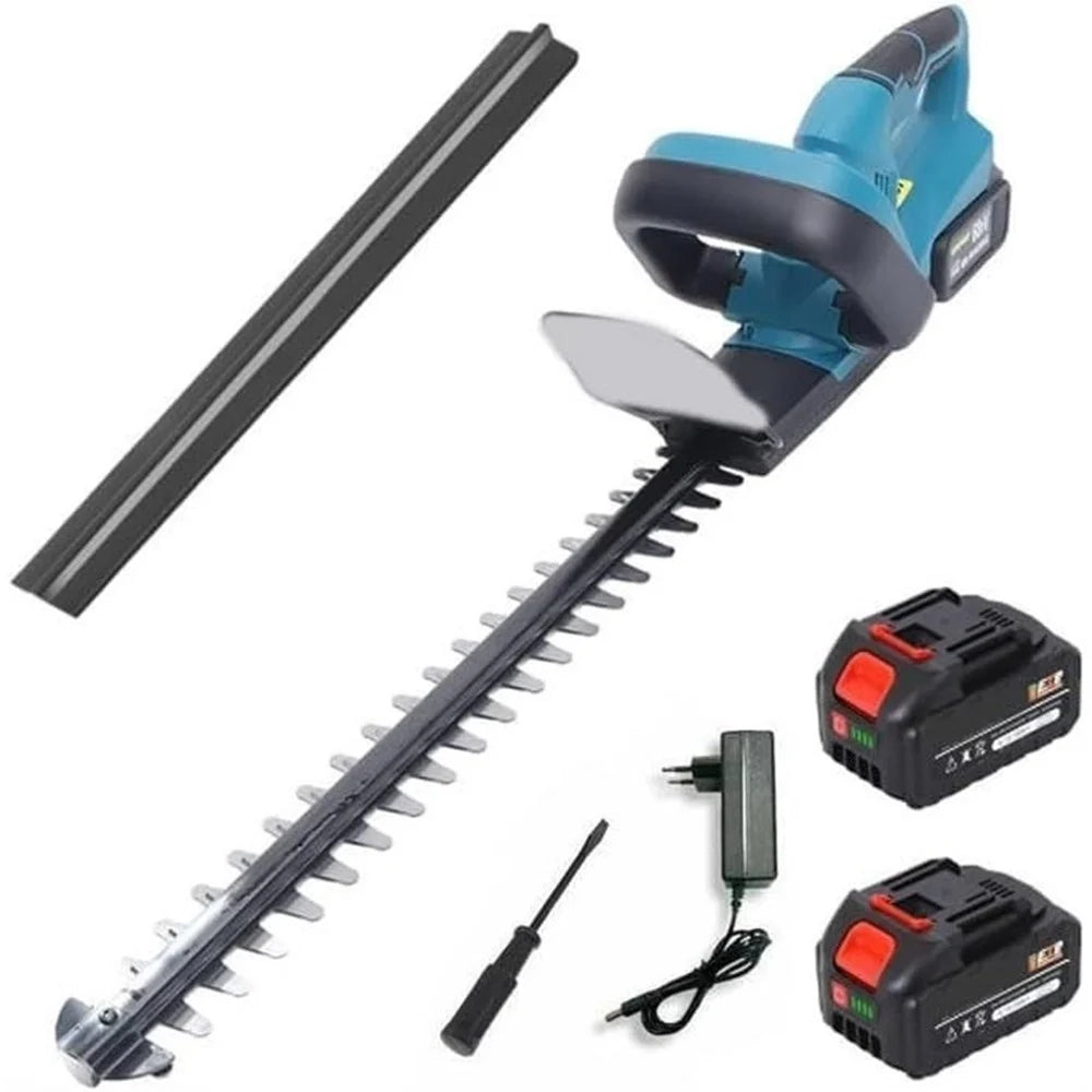 Trade Shop - Tagliasiepi A Batteria Tosasiepi Giardino Arbusti Cespugli Siepi Con 2 Batterie Lama -