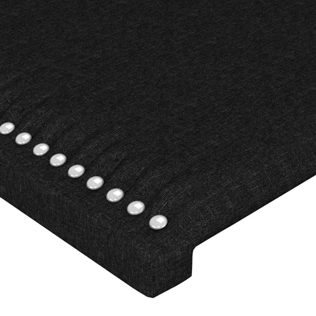 Testiera | Testata a LED nero 200x5x118/128cm in Tessuto