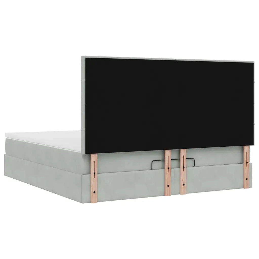 Struttura Letto Pouf con Materassi 180x200 cm Velluto 3314336