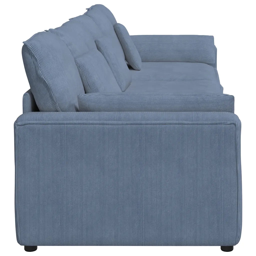 Divano Modulare con Cuscini Blu 3321110