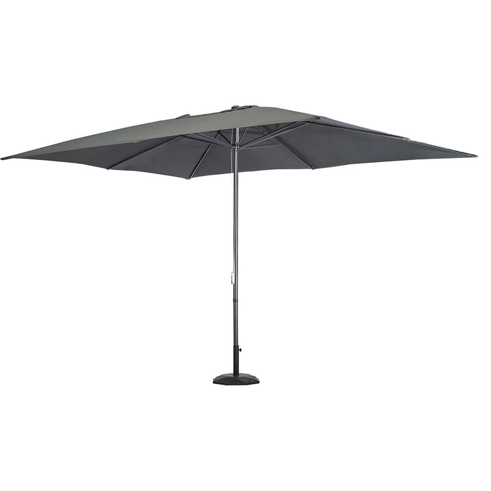 Ombrellone da Giardino con Palo Centrale in Alluminio Antivento Formato: 3 x 2 m, Colore: Grigio