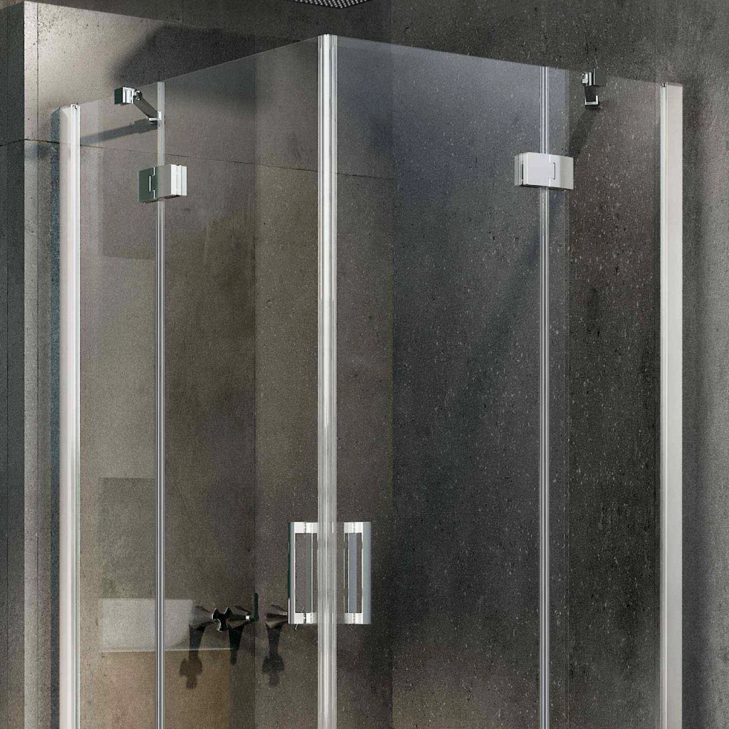Box Doccia 70x80 CM H190 Trasparente con Easyclean mod. Flip Anta + Anta Ap. Battente