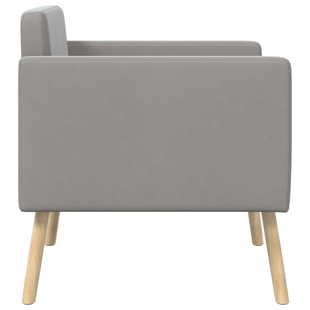 Poltrona decorativa Grigio Chiaro Velluto 42044795