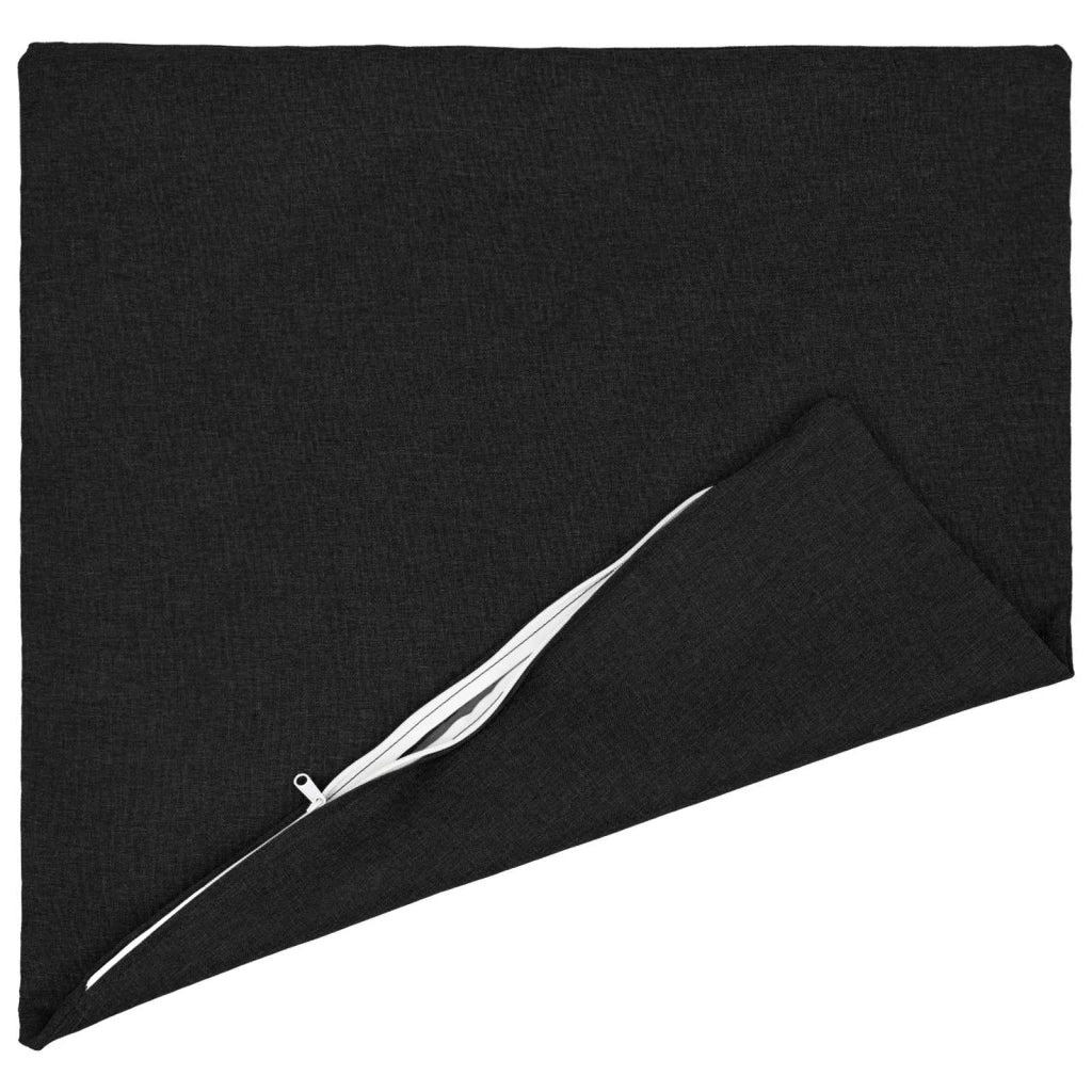 Cuscino con cuscino HEERLEN 2 pz Nero Tessuto 928497