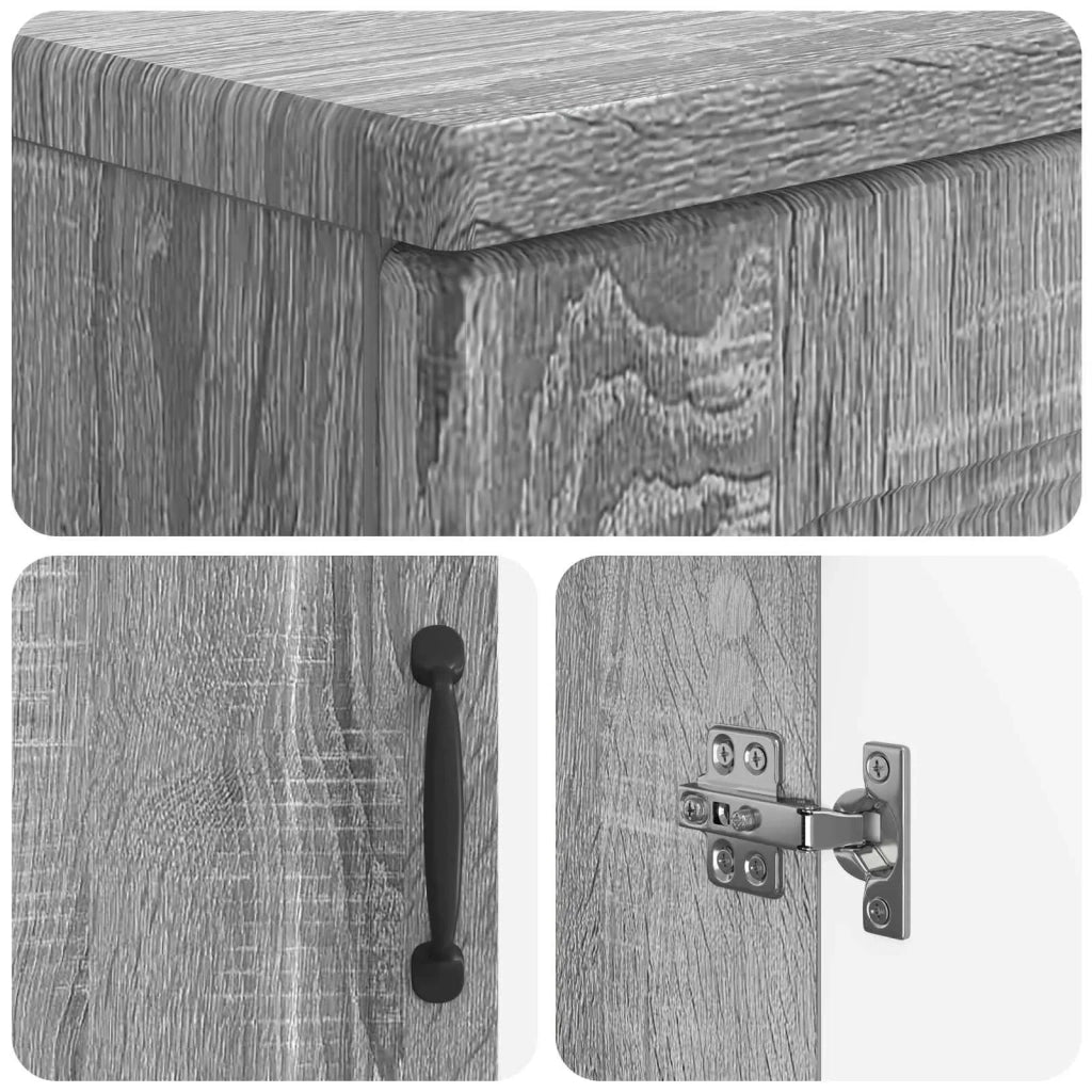 Set di Armadi da Bagno da 2 Pezzi UTRECHT Sonoma grigio 3417654