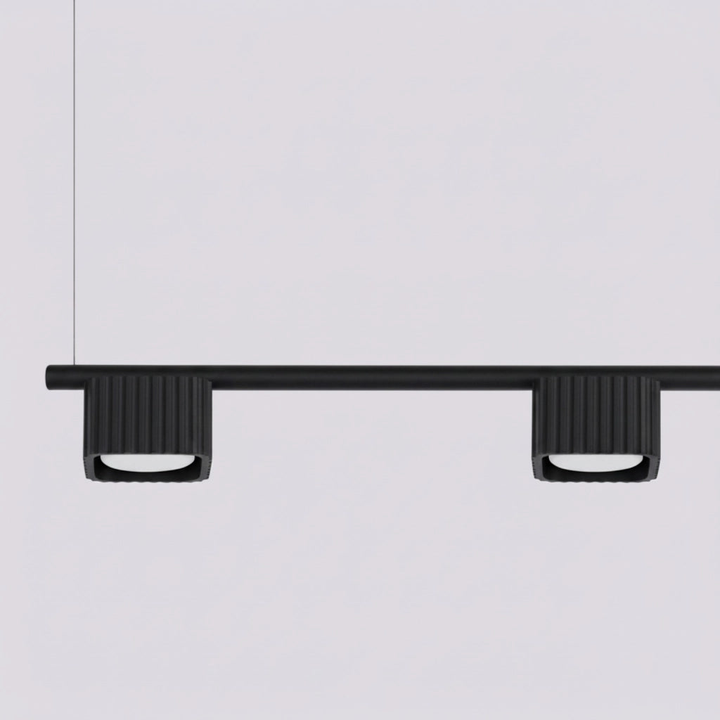 Lampadario RIFF 4 nero Gx53