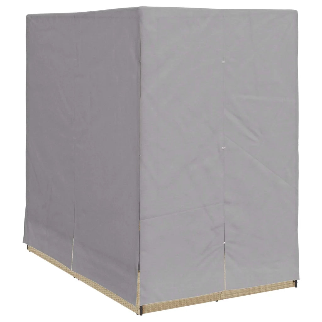 Lettino da sole doppio Grigio 205 x 129 x 200 cm polyrattan