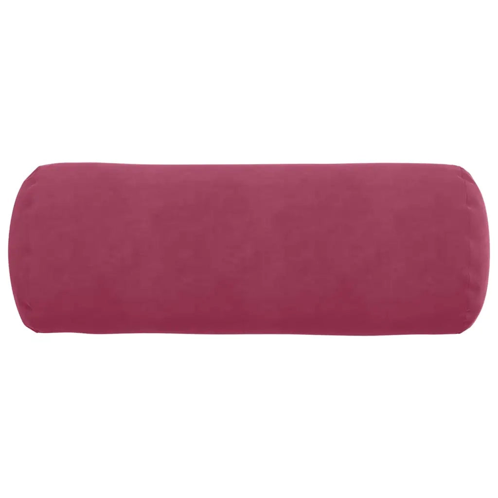 Cuscini a rullo 2 pcs Rosso Vino Ø 25 x 70 cm Tessuto in Cords 42014333