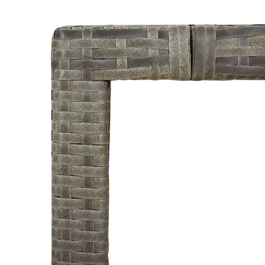 Set da Bistrò 3 pz con Cuscini Grigio in Polyrattan