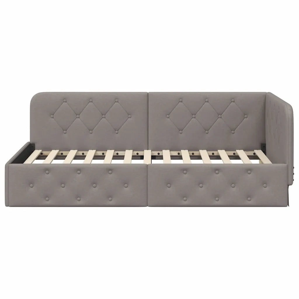 Cornice del letto ad angolo Talpa 100 x 200 cm Tessuto