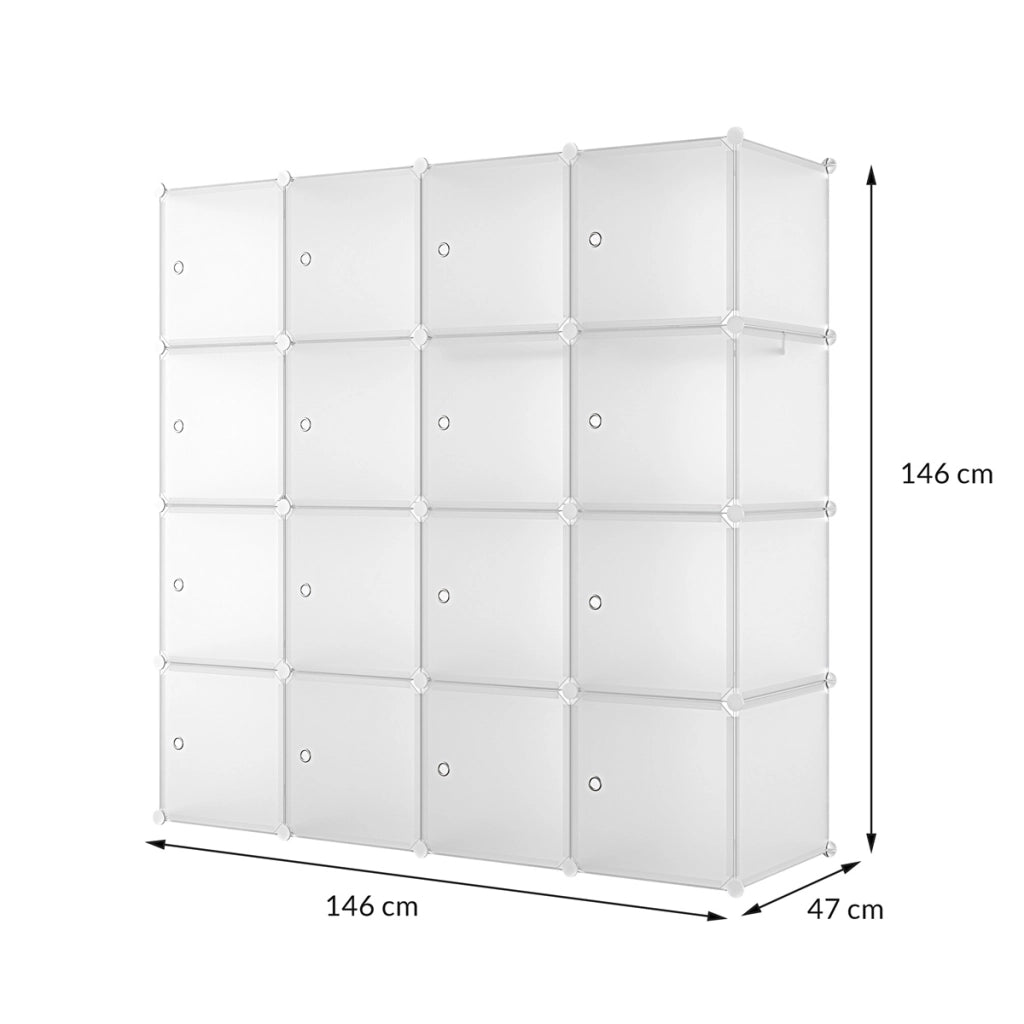 Armadio 16 Moduli in Plastica Colore Bianco EAN 8024299800808