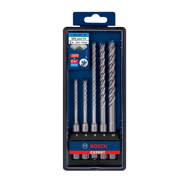 BOSCH-A SET 5 PUNTE ROBUST LINE SDS PLUS-7X