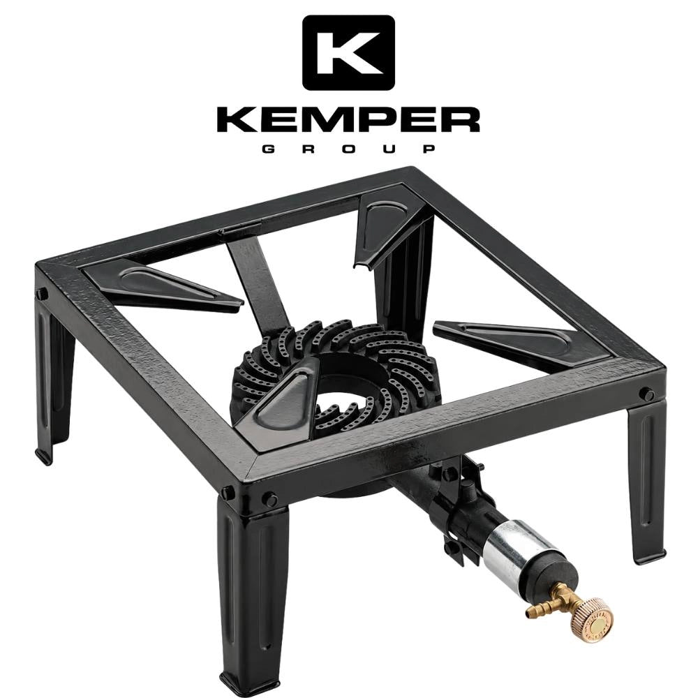 Kemper fornellone ghisa portatile 4 piedi bombole butano/propano catering blocco gas supporto pentola ferro smaltato