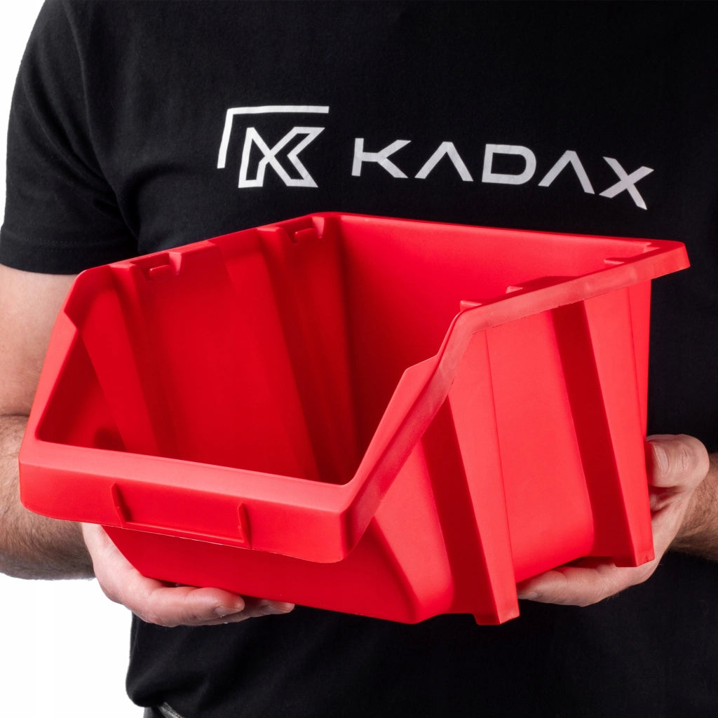 Set di 50 vassoi portaoggetti KADAX per officina, dimensioni 272x238 mm.