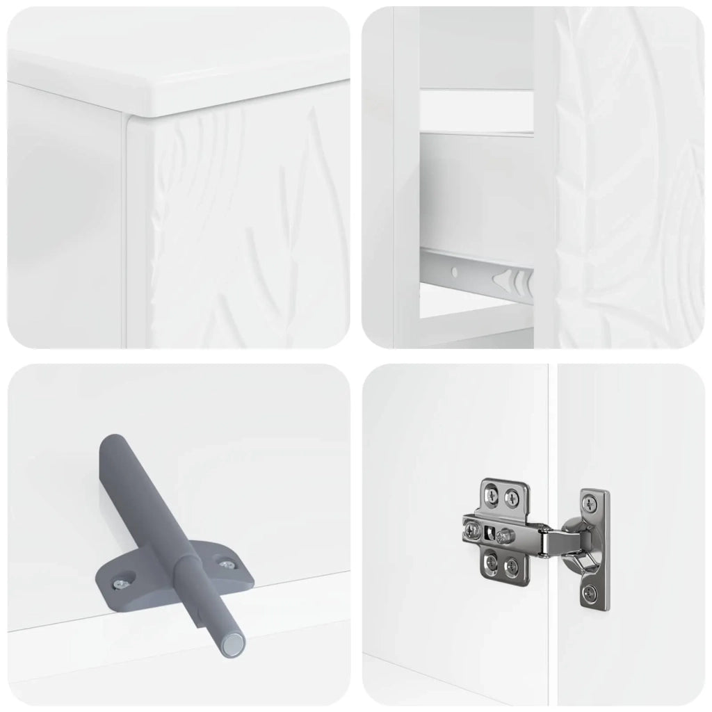 Set di Armadi da Bagno da 2 Pezzi DELFT Bianco Lucido 3417706