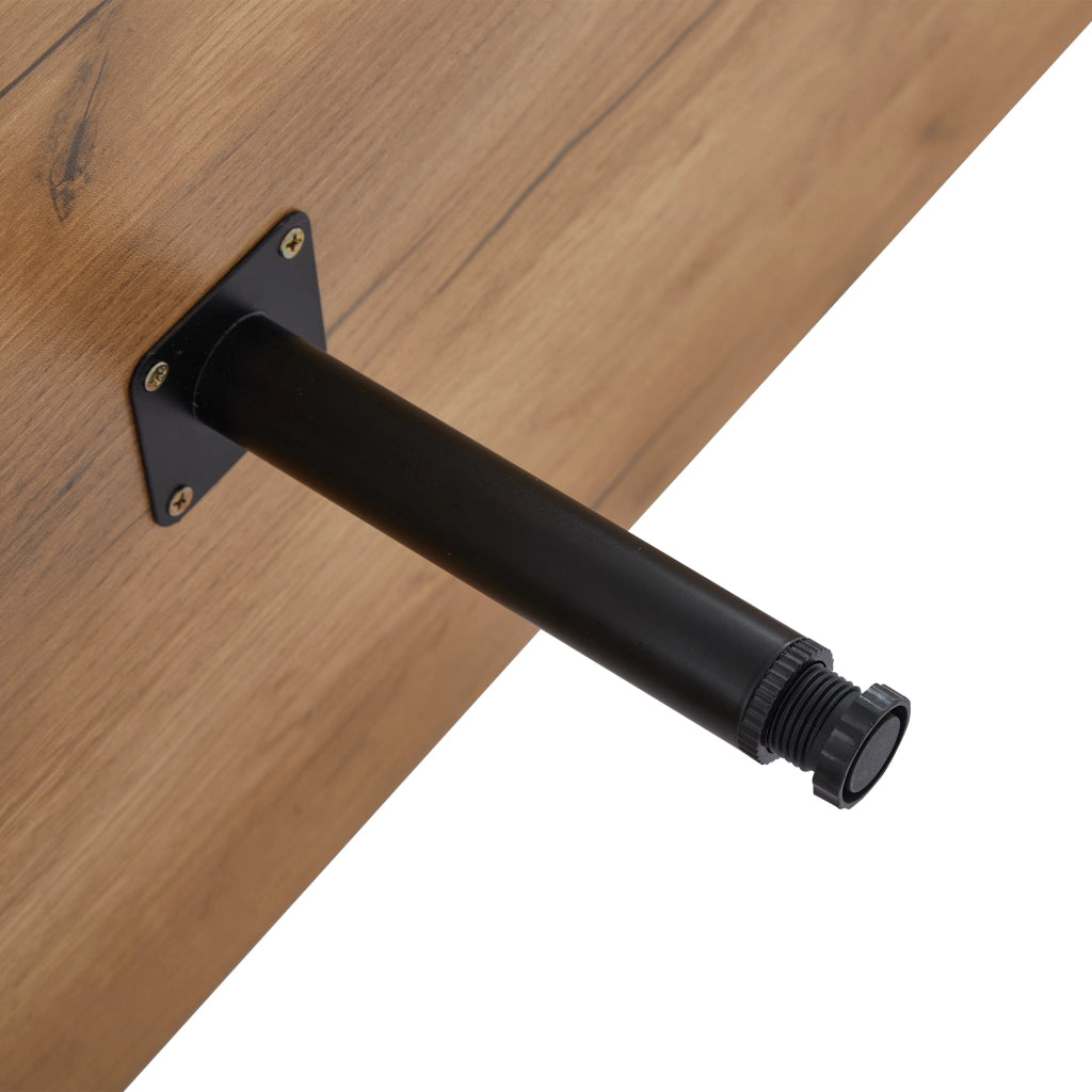 Mobile TV rustico 180 cm marrone e nero