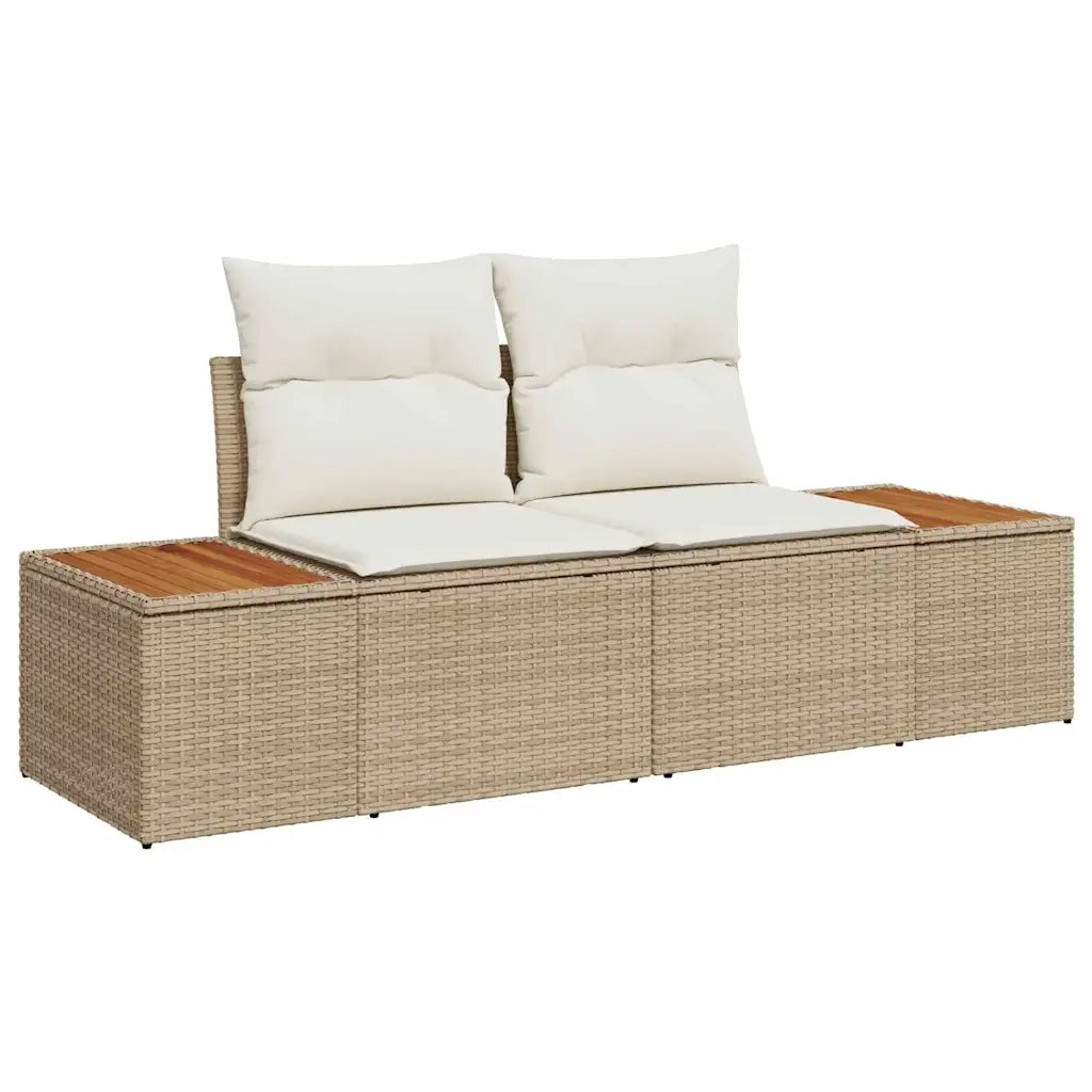 Set Divano da Giardino con cuscino 7 pcs Beige polyrattan 3348127