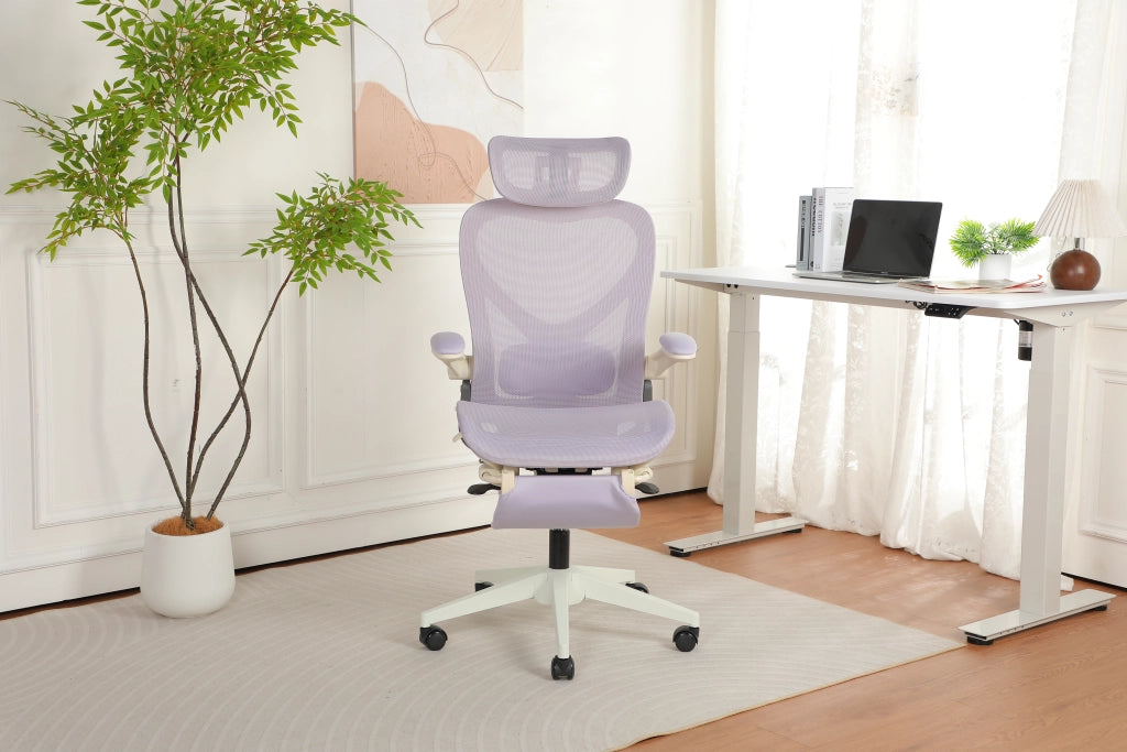 Sedia da ufficio ergonomica pieghevole con supporto lombare ¨C Minimal ¨C viola