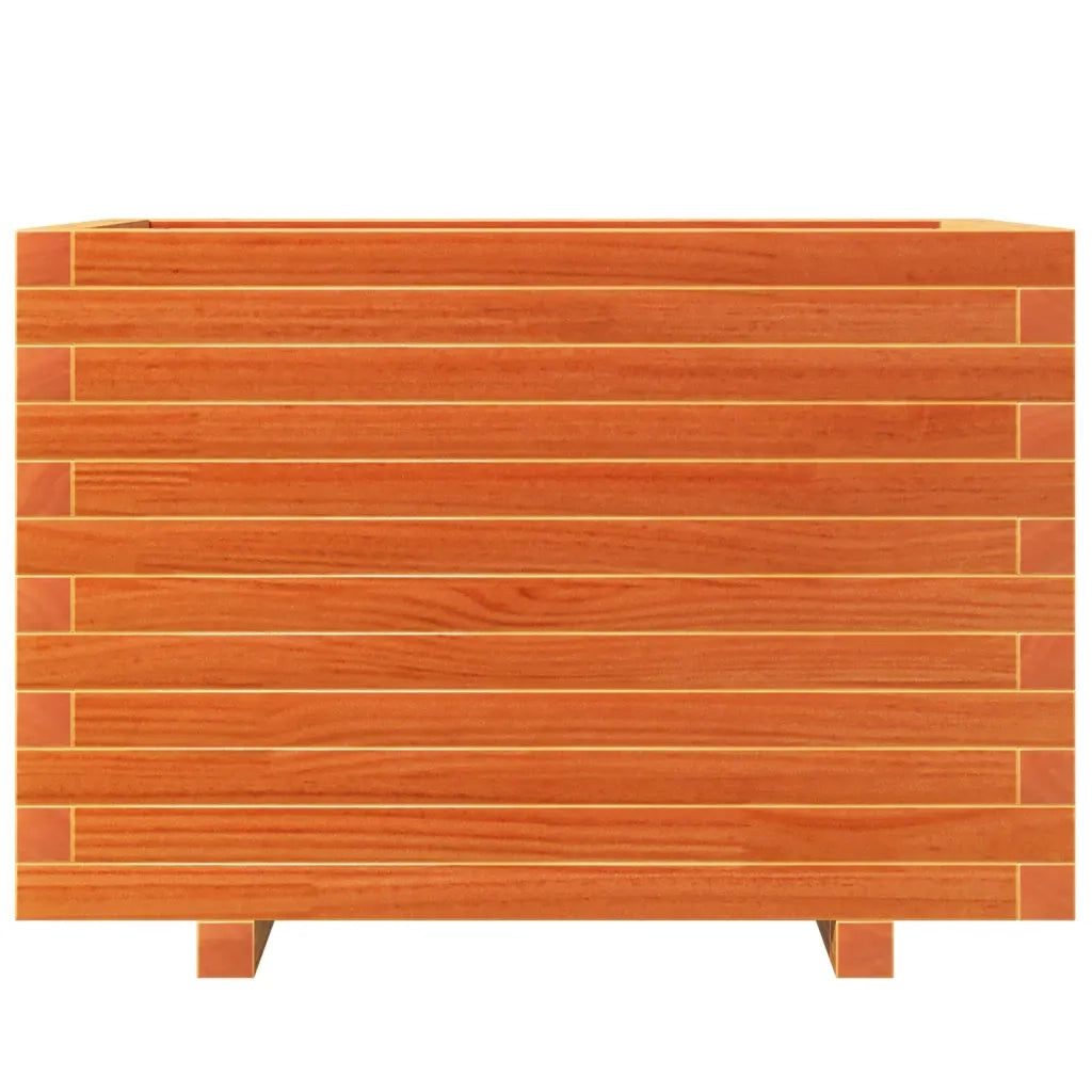 Fioriera Giardino-Vaso da Esterno-Contenitore per Piante Marrone Cera 70x40x49,5cm Legno Massello Pino 560212